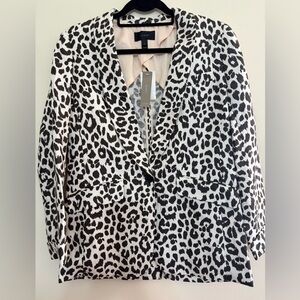 J. Crew Monochrome Leopard Print Blazer